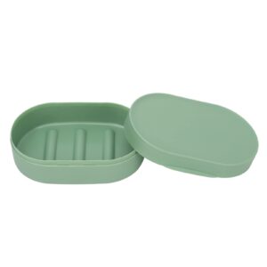 4pcs Soap Cases, Portable Round Oval Soap Holders, Travel Plastic Soap Case, Portable Soap Box Tray, Toilet Soap Containers Storage Boxes with Foaming Nets for Home, Bath, Hiking, Traveling