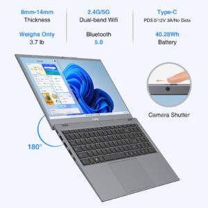 Coolby 15.6inch Windows 11 Laptop, 16GB RAM/512GB NVMe SSD, 1920x1080 IPS Display, Intel N95 Quad Core Laptop Computer, Support 2.4G/5G Hz WiFi, BT, RJ45, Type-c PD 3.0 Charging