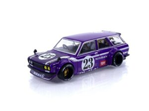 datsun kaido 510 wagon carbon fiber v1 purple kaido house 1/64 diecast model car true scale miniatures khmg062