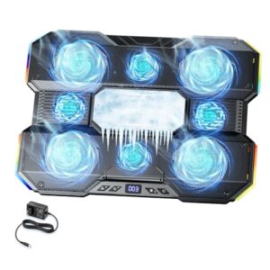 cooling pad for gaming laptop with thermoelectric cooler，8 fans powerful laptop cooler (thermoelectric cooler and 8 fans)