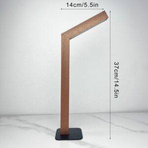 Wooden Versatile Rechargeable Tabletop Lamp - Touch Control, Foldable Design, USB-C Rechargeable LED Light, 1100mAh Battery - Ideal for Bedroom, Living Room, Office, Study, and Emergencies