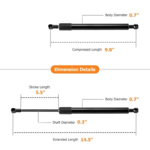 WeiSen Truck Tailgate Assist Shock Strut Accessories Compatible with 2002-2009 RAM 1500 2500 3500, fits 2009-2018 Dodge Ram 1500 2500 3500, fits 1997-2016 Ford F-150 F-250 F-350 Super Duty