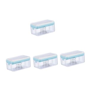 cabilock 4pcs soap box strip holder soap dispenser container soap case soap foam maker shower soap holder dishwashing liquid dispenser lip gloss holder soap dish plastic camping travel