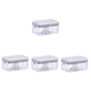 cabilock 4pcs soap box soap tray kitchen soap dispenser foaming soap roller shower soap holder foaming soap dispenser soap container soap case bag plastic portable travel soap dish holder