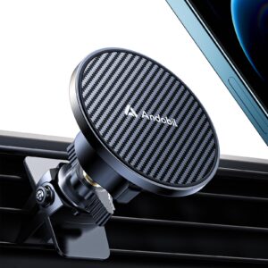 andobil newest magsafe car mount [strongest magnet, military sturdy & never slip] 360° magnetic air vent cell phone holder car, easy used, fit for iphone 15 14 13 12 pro max android samsung s24 s23