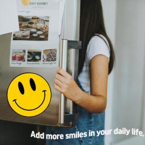 12" Smiley Face Murals Wall Decal Sticker Vinyl Smile Wall Decals Removable Peel and Stick Wall Stickers for Interior Car Window Laptop Luggage Baggage