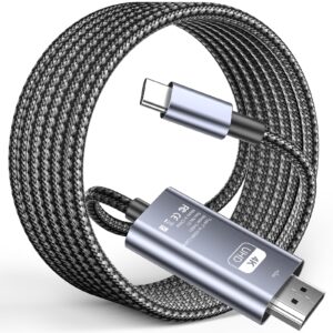 usb c to hdmi cable 3.3ft 4k@60hz,usb type c to hdmi cable [thunderbolt 3 compatible] for home office, compatible for macbook pro, ipad pro 2020, imac, samsung s21,s22, xps, huawei mate 40, etc -1m
