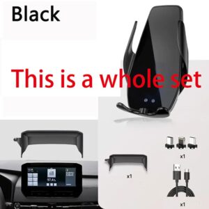 Car Phone Holder fit for Mitsubishi Outlander 2023 Screen Navigation Bracket Magnetic New Wireless Charging Rack Air Vent Cell Phone Stand Clip Automobile Mount (NOT for 8 Inch Screen) (Black)