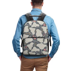 Cute Stingray Laptop Backpack Lightweight 16 Inch Travel Backpack Shoulder Bag Daypack for Men Women