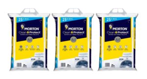 morton clean and protect water softener salt pellets, 25 lb (pack-3)