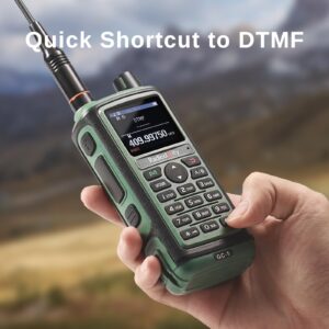 Radioddity GC-5 Dual Band Two Way Radio, Ham Radio Handheld Long Range with 1800mAh Battery, High Gain Antenna, Color LCD, DTMF, Support Chirp