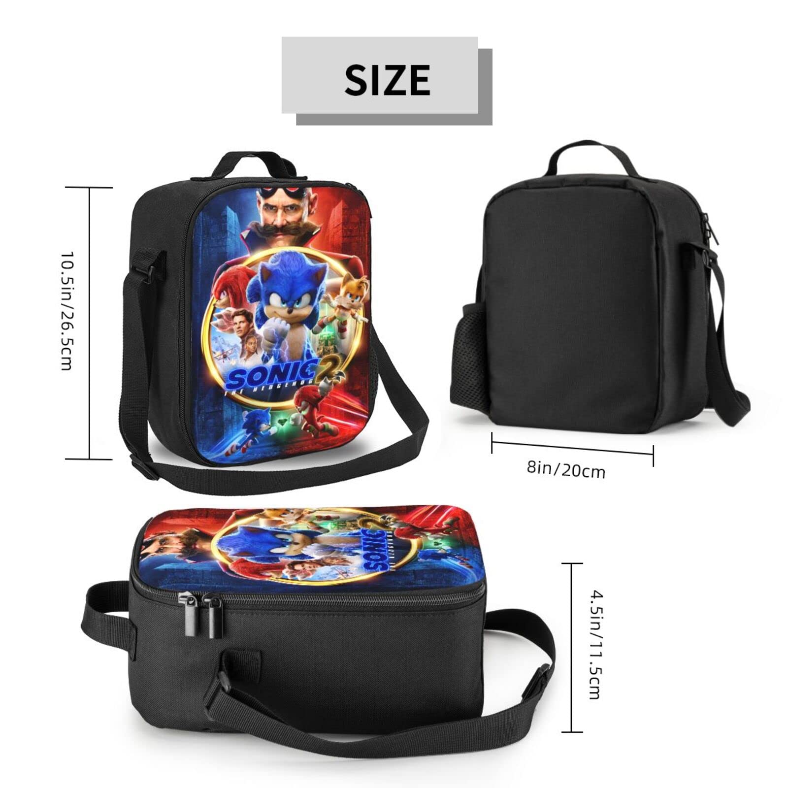 FNASFIA Anime Backpack Pencil Case Lunch Bag 3 Piece Set Cartoon Backpack Boys And Girls' Backpack 3D Backpack