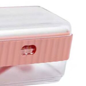 Soap Dish Holder Multifunctional Soap Foaming Box Decorative Soap Case Storage Drainage Tray Dish for Bathroom(Pink)