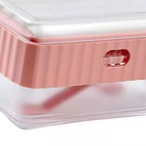 Soap Dish Holder Multifunctional Soap Foaming Box Decorative Soap Case Storage Drainage Tray Dish for Bathroom(Pink)