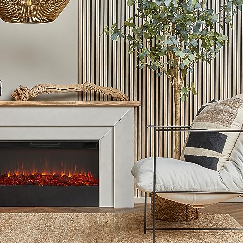 Malie 68" Landscape Electric Fireplace TV Stand in Venetian Gray by Real Flame