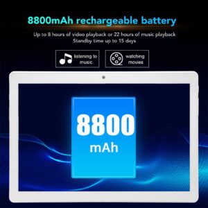 Tablet 10.1 Inch, Tablet for Android 12 4G Call 5G WiFi, 12GB RAM 256GB ROM 1920x1200 IPS 8MP 20MP Cameras, 2.0GHz Ten core CPU, 8MP+20MP Dual Camera (US Plug)