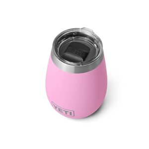 yeti rambler 10 oz wine tumbler, vacuum insulated, stainless steel with magslider lid, power pink