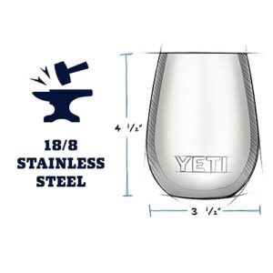 YETI Rambler 10 oz Wine Tumbler, Vacuum Insulated, Stainless Steel with MagSlider Lid, Power Pink