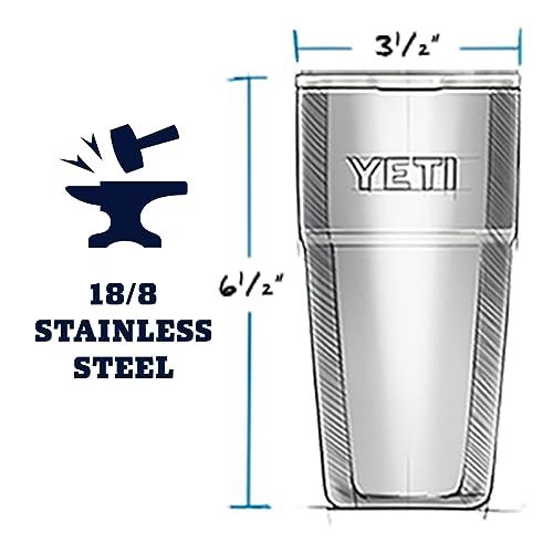 YETI Rambler Stackable Pint, Vacuum Insulated, Stainless Steel with MagSlider Lid, Power Pink