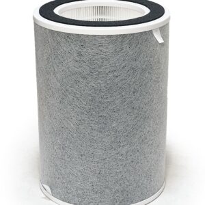 Nispira HP201 HP202 3-in-1 True HEPA Activated Carbon Filter Replacement | For Shark NanoSeal Air Purifier MAX HP200 Series HC501 HC502 | Size 8.68" x 8.68" x 12.1" - 1 Pack