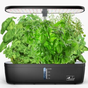 hydroponics growing system, 12 pods hydroponics growing system indoor garden with led grow light, height adjustable indoor gardening system, hydroponic growing system built-in timer function