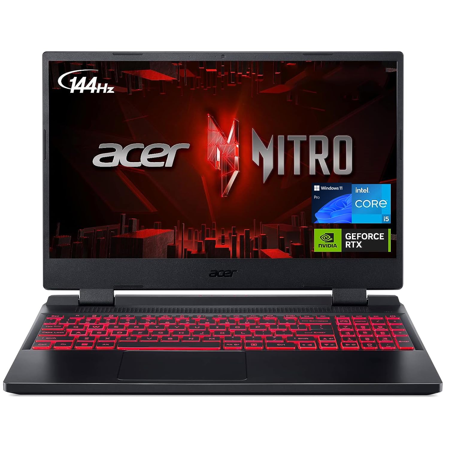 Acer Nitro 5 Gaming Laptop, 15.6/ FHD IPS 144Hz Display, 12th Gen Intel Core i5-12500H, GeForce RTX 3050 Ti 4GB, 16GB RAM, 1TB PCIe 4.0, Backlit KB, Thunderbolt 4, HDMI, Wi-Fi 6, Win 11 Pro