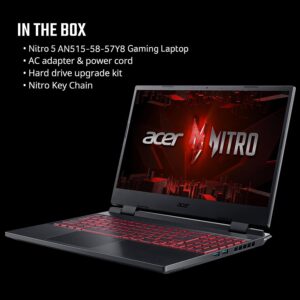 Acer Nitro 5 Gaming Laptop, 15.6/ FHD IPS 144Hz Display, 12th Gen Intel Core i5-12500H, GeForce RTX 3050 Ti 4GB, 16GB RAM, 1TB PCIe 4.0, Backlit KB, Thunderbolt 4, HDMI, Wi-Fi 6, Win 11 Pro