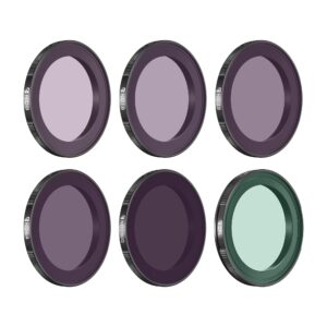 freewell all day 6pack nd8, nd16, nd32, nd64, nd1000, and cpl filter kit compatible with action 4/action 3