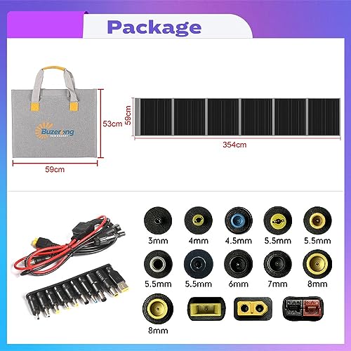 300W Portable Solar Panels with Multi Connector Solar Charger with Kickstands for Camping RV Fast Charge Power Station