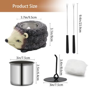 kalopar KALOPAR Tabletop Fire Pit,Concrete Mini Table Top Fire Pit, Cute Turtle and Hedgehog Personal Fireplace for Indoor and Outdoor Use., CIWEI-2