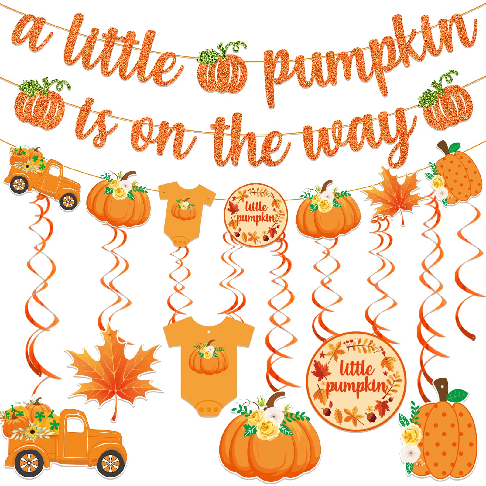 A little Pumpkin Is On The Way Banner Little Pumpkin Baby Shower Decorations Little Pumpkin Banner Orange Pumpkin Boy Girl Baby Shower Decorations Baby Shower Banner Pumpkin Decorations for Fall Baby