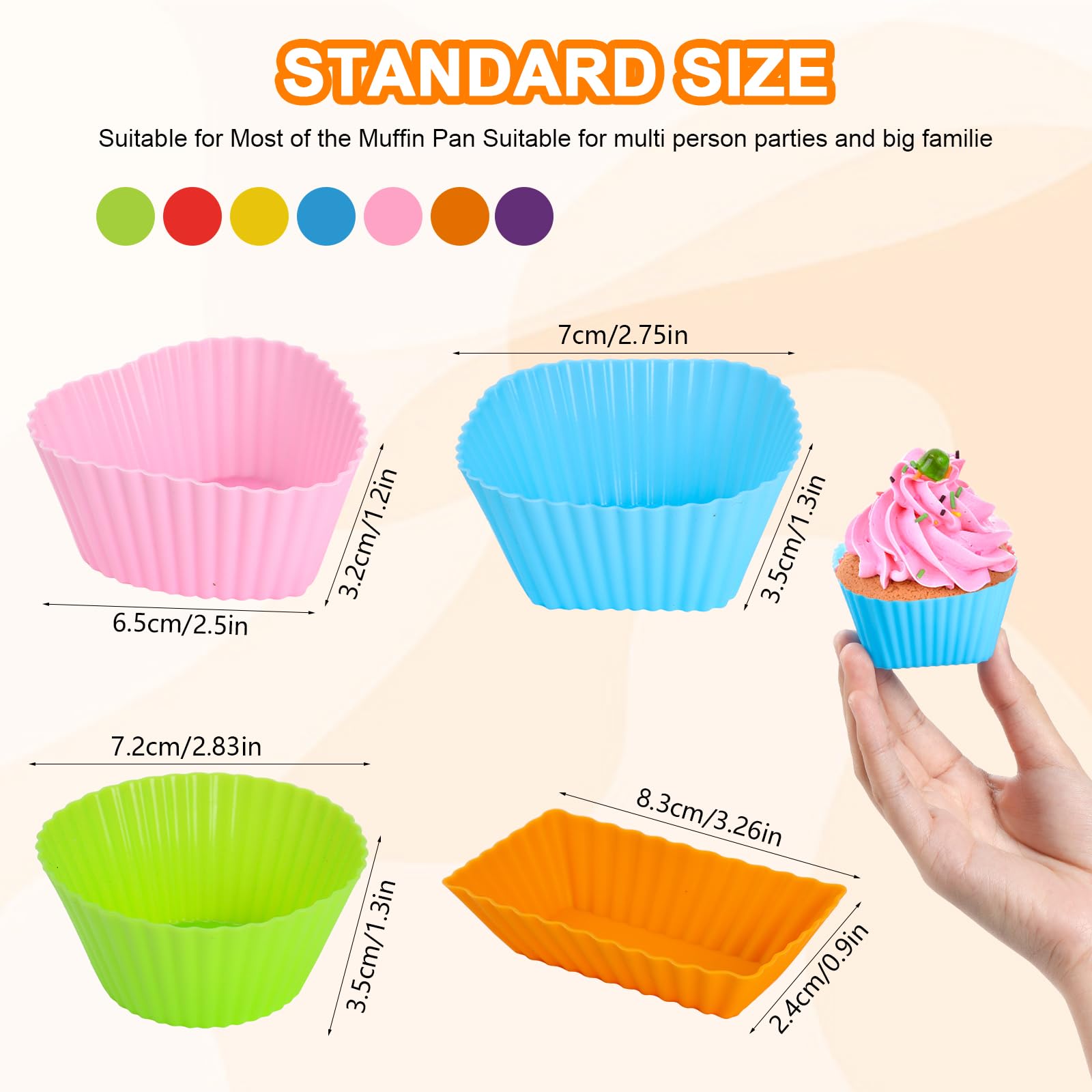 DGYJJZ Silicone Lunch Box Dividers Bento Box Accessories, Silicone Cupcake Liners with 10pcs Food Picks for Kids (30Pack)