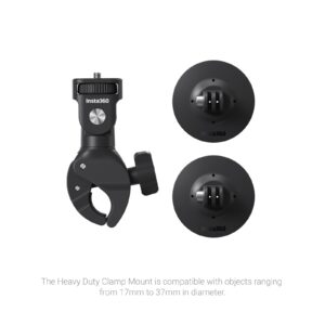 Insta360 Motorcycle Bundle, Universal Powerful Clamp and Flexible Adhesive Mount for Cameras