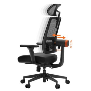 newtral ergonomic office chair, home office desk chair with adaptive lumbar support, 4d armrest, adjustable headrest, mesh back, tilt lock