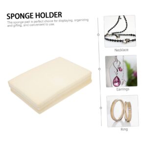 NOLITOY 4pcs Sponge Cushion Storage Box Liner Tray Cushion for Ring and Earring Jewelry Box