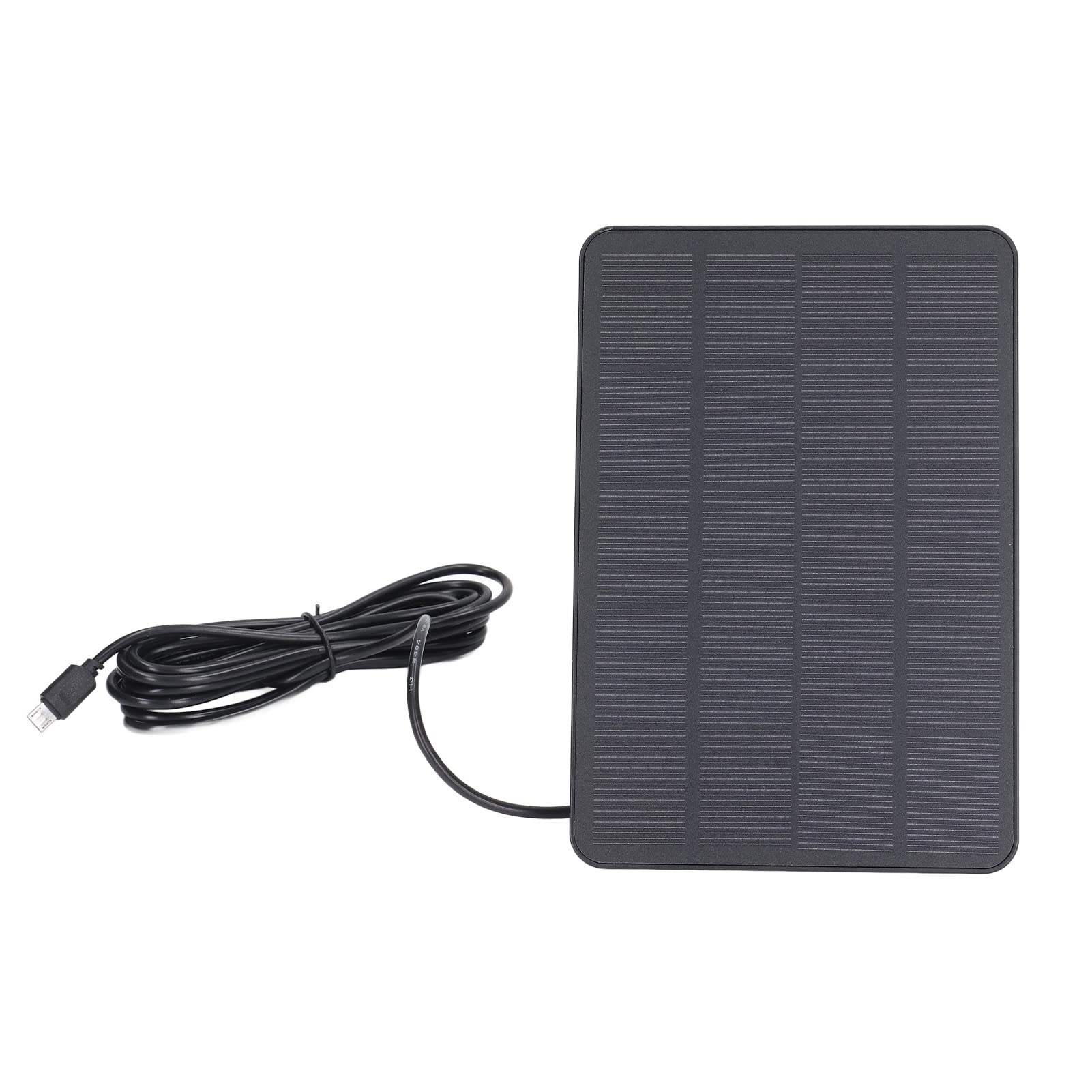 4W Solar Panel Kit, Monocrystalline Battery Charger with Micro USB Interface, Portable High Efficiency Solar Charger for RV Marine Boat Off Grid System, for Camera (Black)