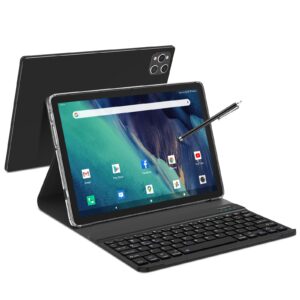 2024 newest 10.1-inch android 12 tablet – octa-core processor, 16gb ram, 128gb rom, tf 1tb, android tablets with 13mp cameras, 5g wifi, bluetooth, gps, 7000mah battery and tablet with keyboard