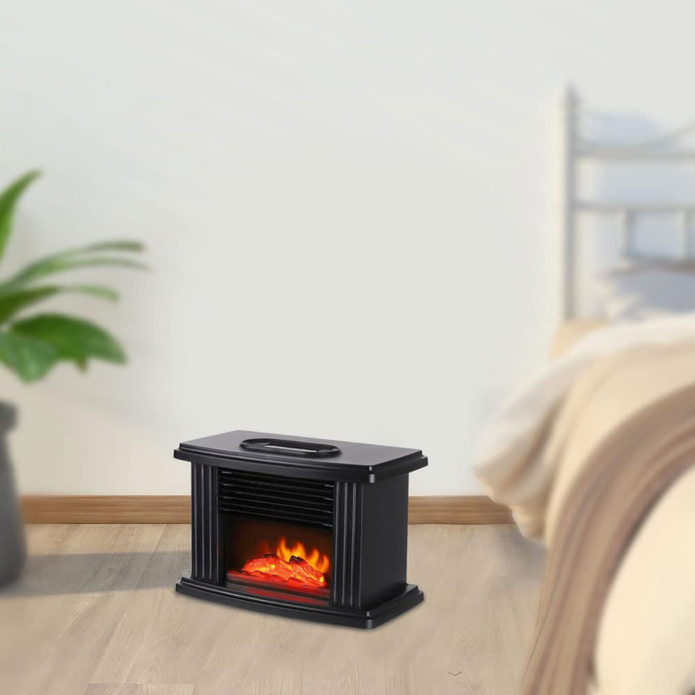 BEYANEE Mini Electric Fireplace,1000W Indoor Electric Fireplace Heater,Air Heating Fireplace, Freestanding Heater with Realistic Dancing Flame Effect,CSA Certified and Overheating Safety Protection