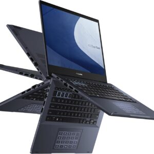 ASUS ExpertBook B5 Flip 2-in-1 Laptop (14" FHD Touchscreen, Intel 4-Core i7-1195G7, 40GB RAM, 2TB SSD) Fingerprint, Backlit KB, Webcam, 3-Year Warranty, Garaged Stylus, IST SD Card, Win 11 Pro, Black