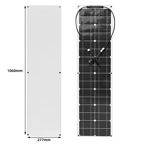 Monocrystalline Solar Panel(18v 200w/400w), 40a Controller/Flexible Solar System Kit, Semi-Flexible Solar Panel(30°), for Rvs,Boat,Caravan,200W