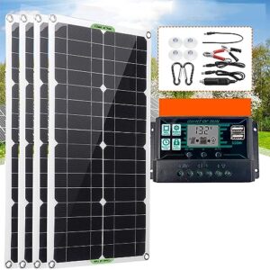 monocrystalline solar panel (40w/80w/160w),20a controller +regulated dual usb, for rv boat cabin van car and caravan rv boat camper,160w