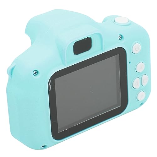 Kids Camera, Scratch Resistant Kids Digital Video Camera Auto Focus ABS & Silicone 2.4 Inch IPS Screen with Mic for Children Selfie (Green)