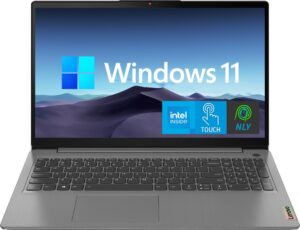 lenovo touchscreen 15.6/in ideapad 3 laptop, full hd ips display, intel iris x graphics, intel core i5-1135g7, 20gb ram, 1tb ssd, wi-fi 6, sd card reader, windows 11 home, gray