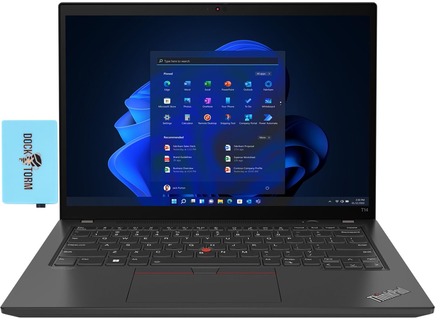 Lenovo ThinkPad T14 Business Laptop 14.0" IPS Full HD Display (Intel 11th Gen 4-Core i5-1135U, 16GB RAM, 1TB SSD, Backlit KYB, Fingerprint Reader, WiFi 6E, Win11Pro) w/Dockztorm Hub