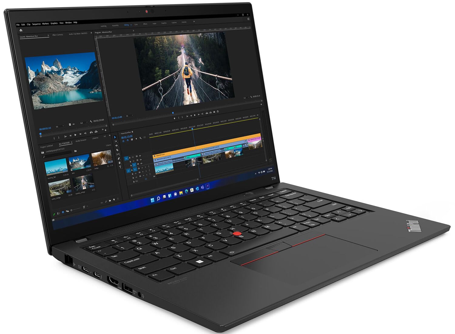 Lenovo ThinkPad T14 Business Laptop 14.0" IPS Full HD Display (Intel 11th Gen 4-Core i5-1135U, 16GB RAM, 1TB SSD, Backlit KYB, Fingerprint Reader, WiFi 6E, Win11Pro) w/Dockztorm Hub