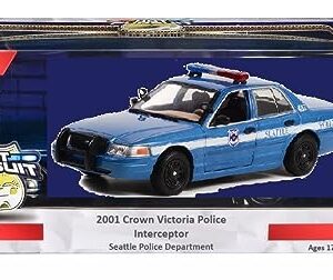 2001 Crown Victoria Police Interceptor Blue Metallic Seattle Police - Seattle, Washington Hot Pursuit Series 1/24 Diecast Model Car by Greenlight GL85571