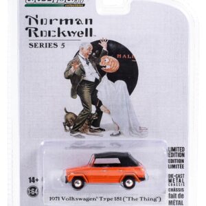 1971 Thing (Type 181) Orange with Black Top Trick or Treat Norman Rockwell Series 5 1/64 Diecast Model Car by Greenlight 54080E
