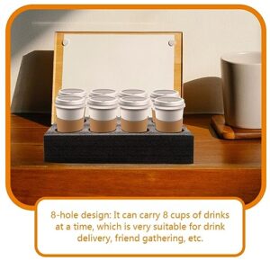 Cabilock 2pcs Pearl Cotton Cup Holder Drink Tray Disposable Coffee Tray to go Drink Holder Coffee Carrier Coffee Cup Rack Drink Carrier Fixture epe Pearl Cotton Foam Milk Tea