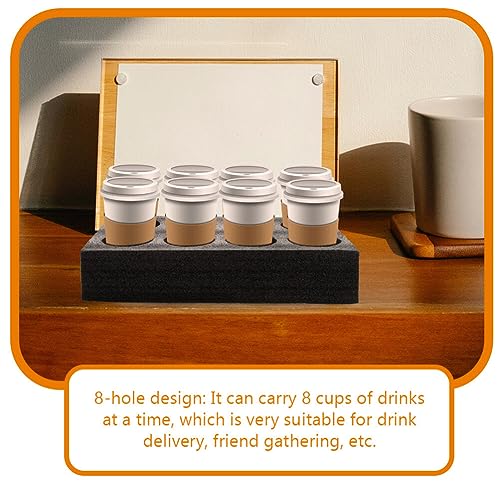 Cabilock 2pcs Pearl Cotton Cup Holder Drink Tray Disposable Coffee Tray to go Drink Holder Coffee Carrier Coffee Cup Rack Drink Carrier Fixture epe Pearl Cotton Foam Milk Tea