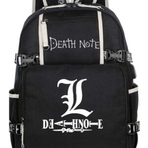 WANHONGYUE Death Note Anime Luminous Laptop Backpack Shoulder Rucksack with USB Charging Port /1